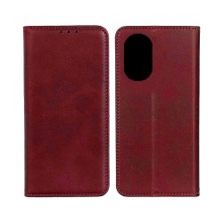 Leather Flip Cover with Internal Pocket For Oppo A38 Red Leather Flip Cover with Internal Pocket For Oppo A38 Red